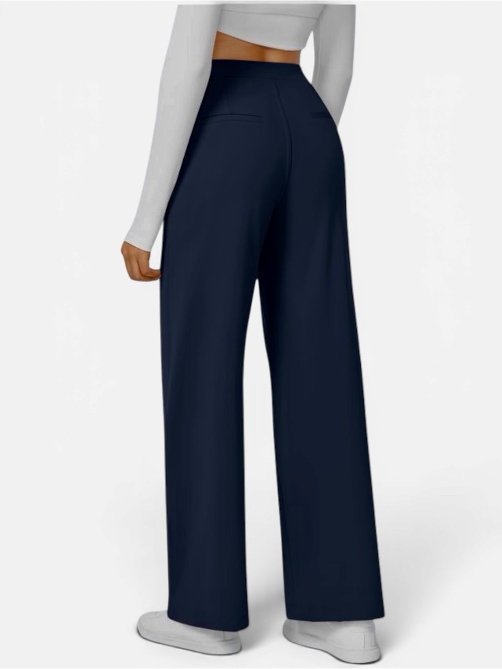 NWT - Halara Flex DayStretch High Waisted Pocket Straight Pants Navy - Sz. S